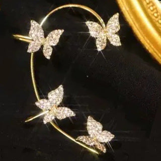 Fashion Earring Butterfly Ear Clip And Ear Hook Jewelry — image 7