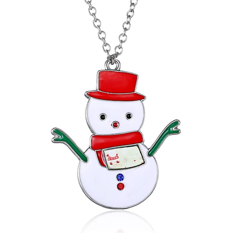 Collar de Navidad Rinhoo con Enamel y Diseño de Ositos, Ciervos y Árboles de Navidad Pendiente de Cuello Regalo de Año Nuevo — imagen 5