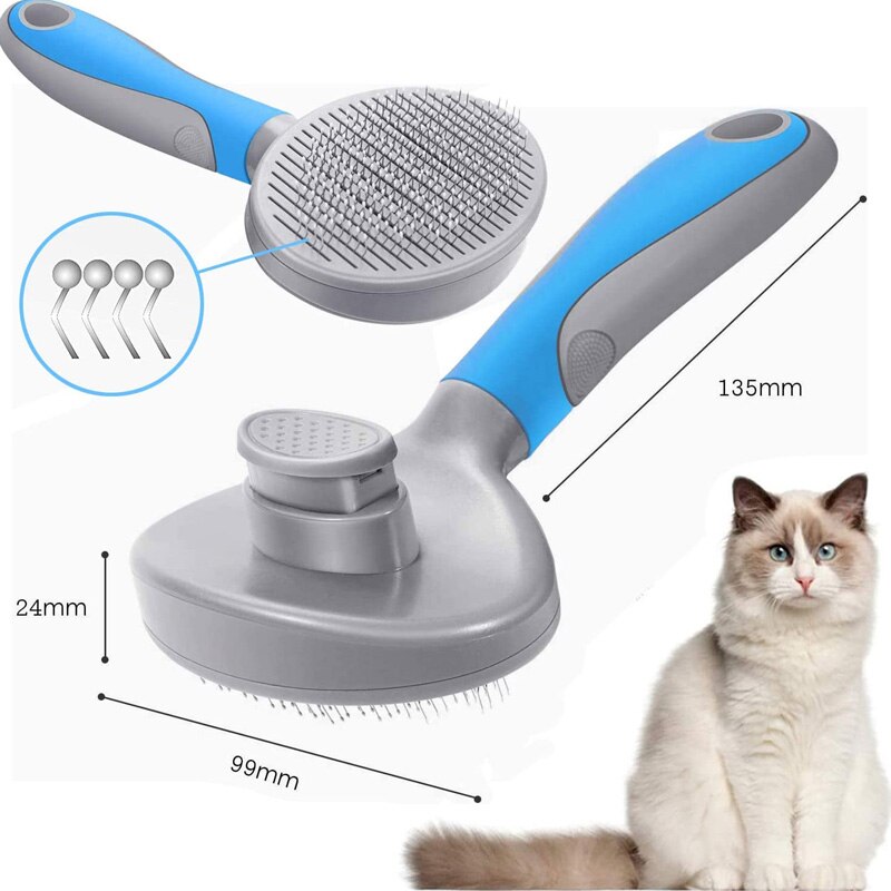 Peluizador para Mascotas con Pelo Largo de Perro Elimina Cepillo para Gato Rasurado y Pérdida de Pelos para Cachorros y Gatos — imagen 4