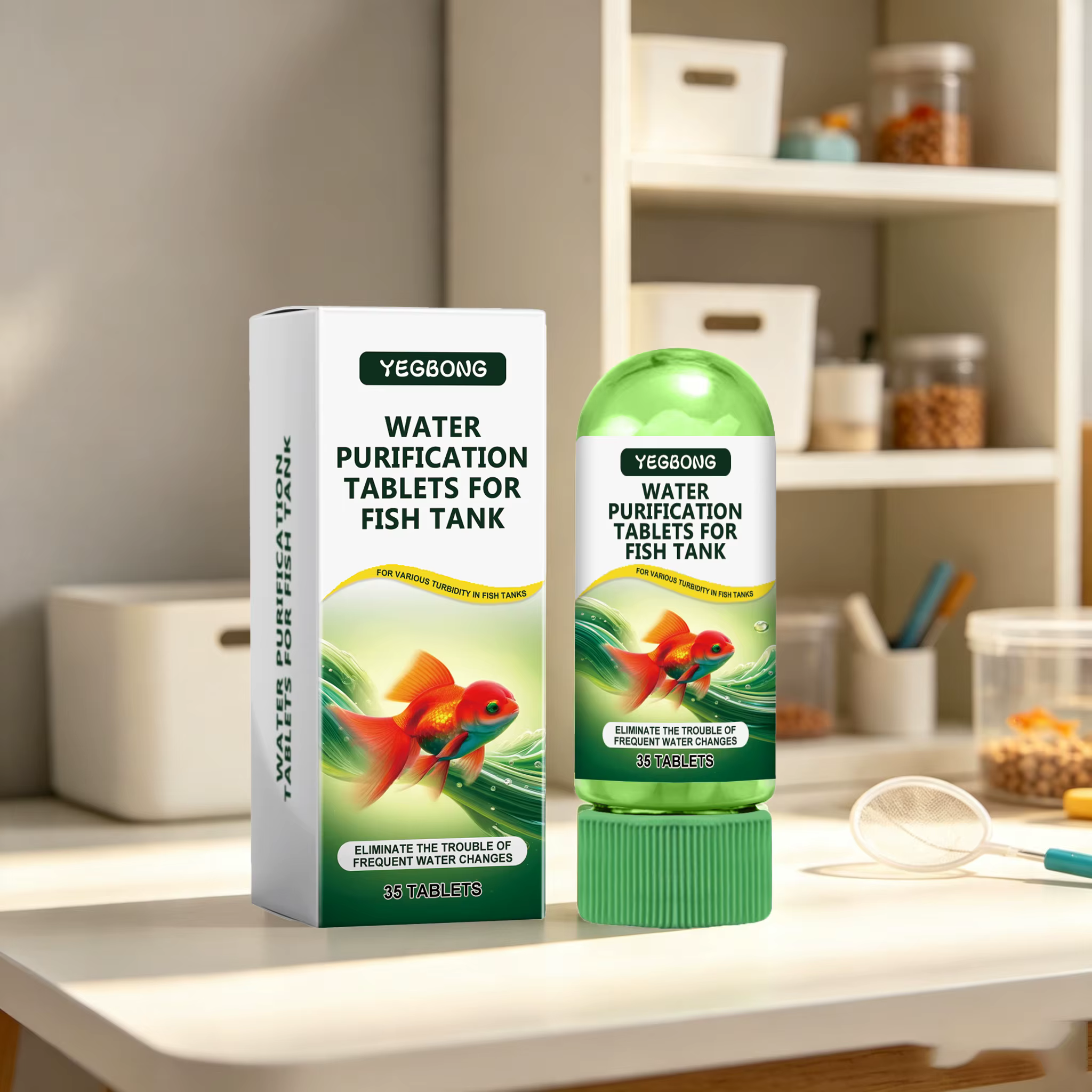 35PCS Fish Tank Water Cleaner Tablets Effective Water Purification Algae Removal Eliminate Bad Odors Remove Impurieities Enhance Clarity Fish Tank Cleaner — image 3
