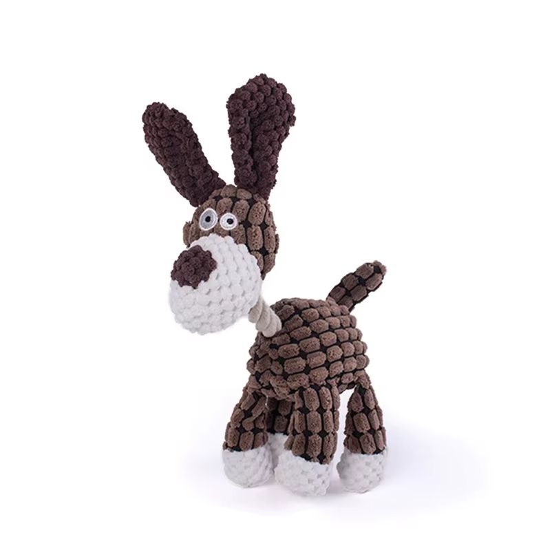Nuevos populares juguetes de peluche con forma de animales adorables e interactivos para mascotas, que alivian el aburrimiento y desgastan los dientes — imagen 5