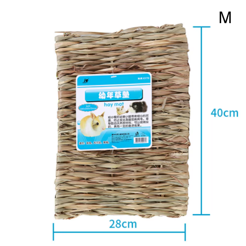 5 Pcs Small Animal Lawn Mat Woven Mattress Rabbit Bedding Nest Chew Toy Bed Toy Suitable For Guinea Pig Parrot Rabbit Hamster — image 1
