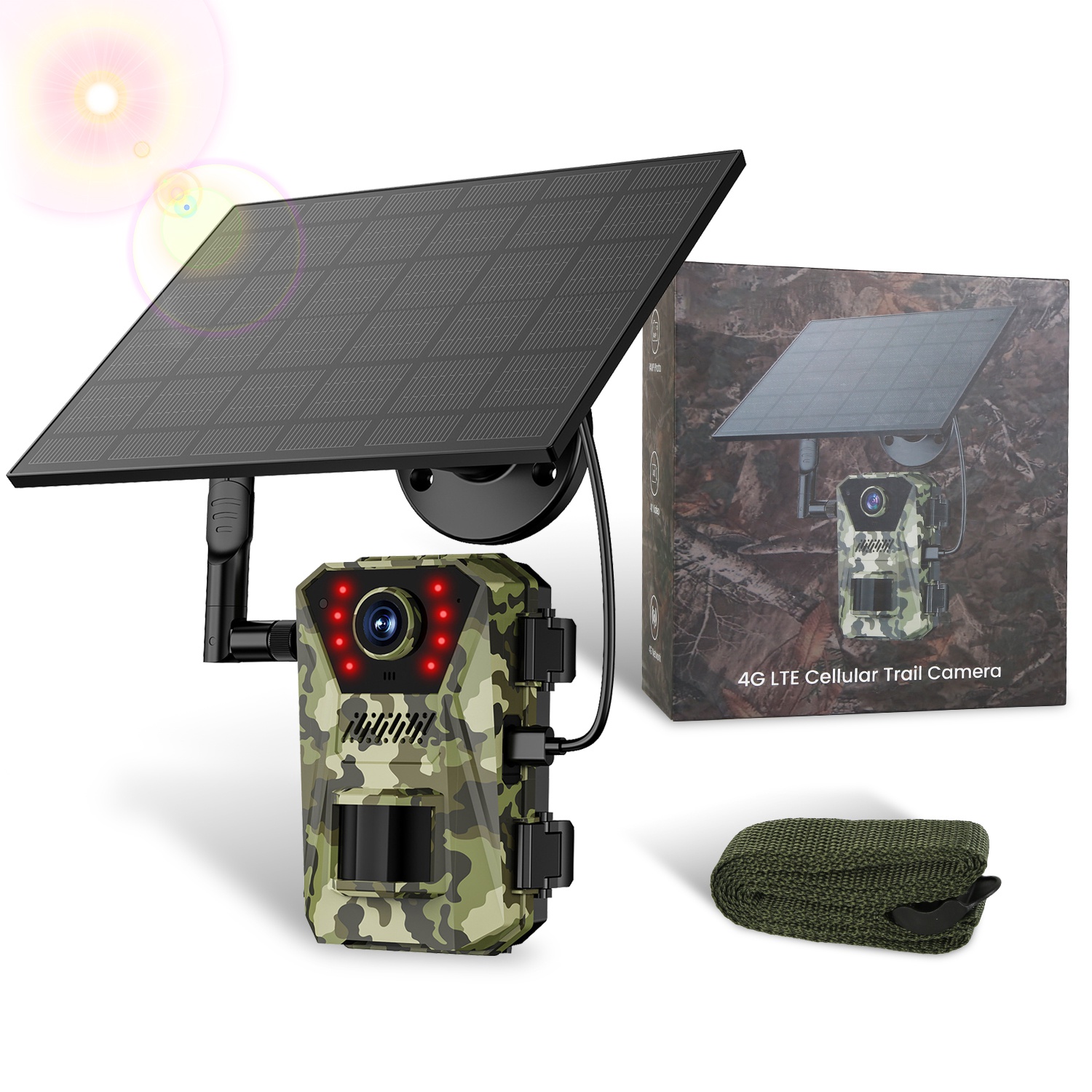 4G 4K 30FPS Solar Trail Camera Outdoor Wildlife Camera Motion Activated IP66 Waterproof With 140 Degree Viewing Angle No Glow Night Vision SIM Card APP Control No WiFi Needed — image 17