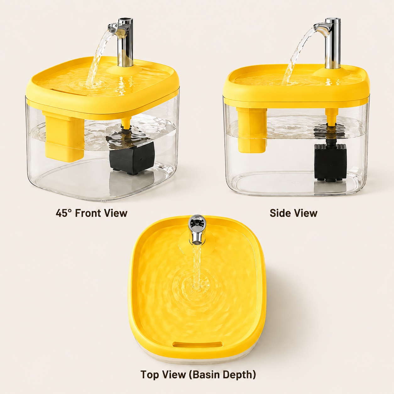 Pet Water Fountain, Automatic Circulating Cat Water Dispenser With Transparent Water Tank, Quiet Drinking Water Bowl For Cats And Small Dogs — image 3