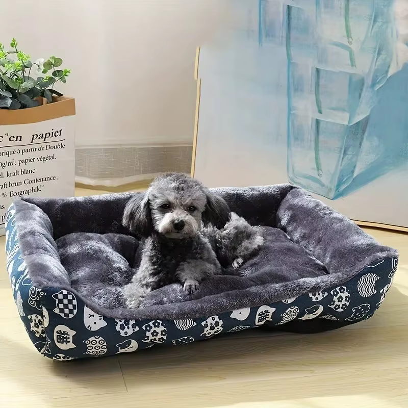 Cojín de sofá cama para perros, productos de invierno para mascotas, accesorios de cojín para perros, cesta de suministros para perros de gran, mediano y pequeño tamaño, cama para gatos domésticos — imagen 4
