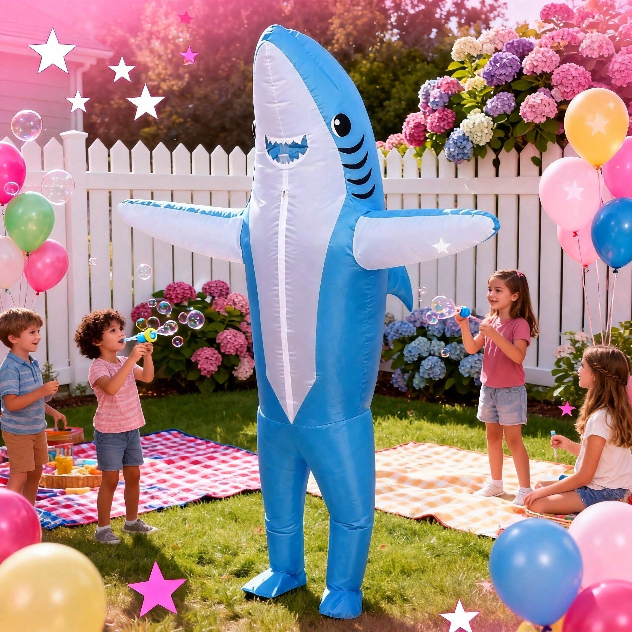 Regalo Perfecto para San Valentín, Disfraz de Tiburón Inflable, Ropa de Hilo para Fiesta de Halloween y Cumpleaños — imagen 12