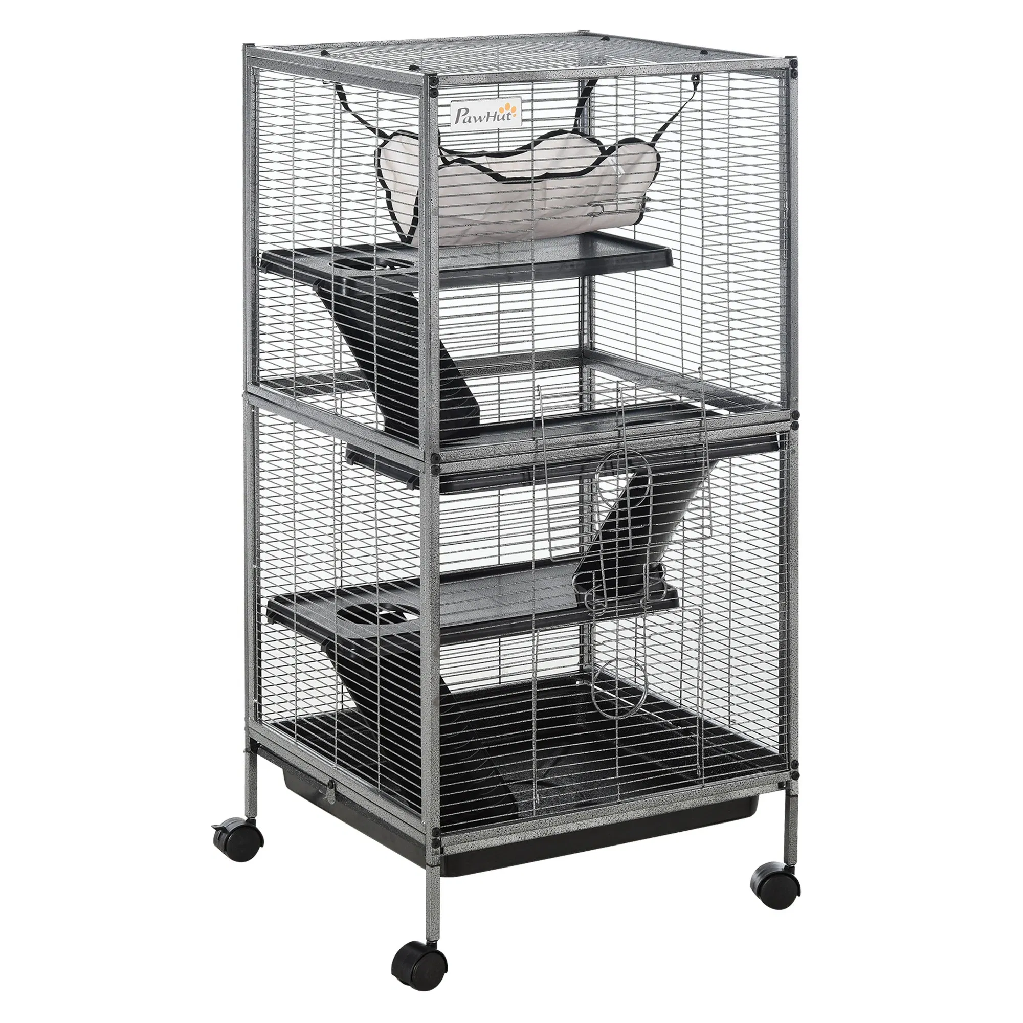4-Tier Rolling Small Animal Cage, Deluxe Guinea Pig Cage, Ferret Cage for Mink Chinchilla Kitten Rabbit — image 1