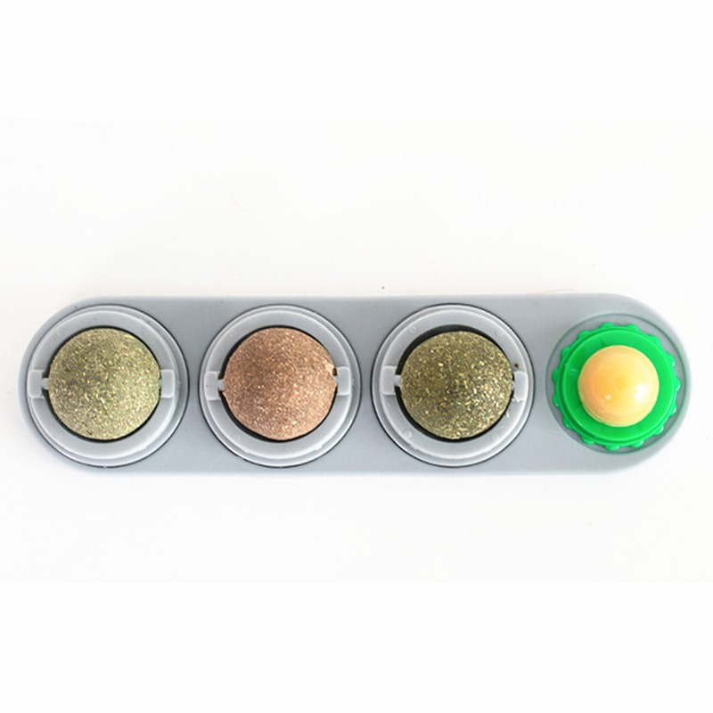 Bola Giratoria de Hierba Gatera y Vid de Plata 4 en 1, Limpieza Dental, Prevención de Acné, Salud Digestiva, Juguete Adhesivo para Pared, Material Comestible y Seguro — imagen 11