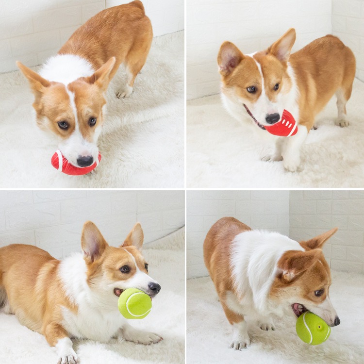 Dog toy latex relieves stress and produces sound interactive grinding of teeth and tearing of rugby balls — image 8