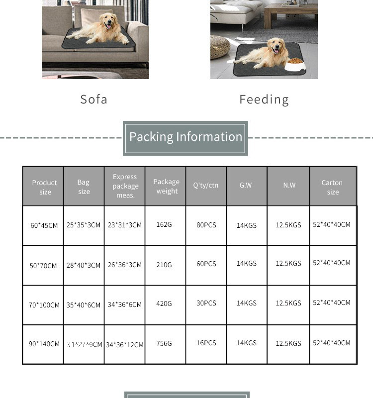 Pañales de orina para mascotas lavables y fáciles de secar - Pañales absorbentes instantáneos para entrenamiento de gatos y perros — imagen 3