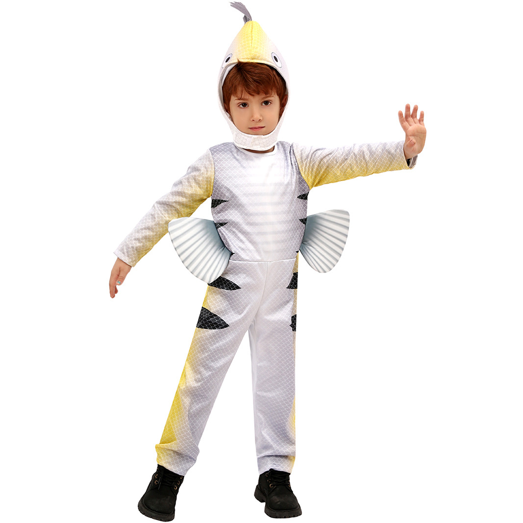 Christmas Kids Animal Onesie Flounder Costume Role Play Cosplay Party Stage Performance Outfit — image 3