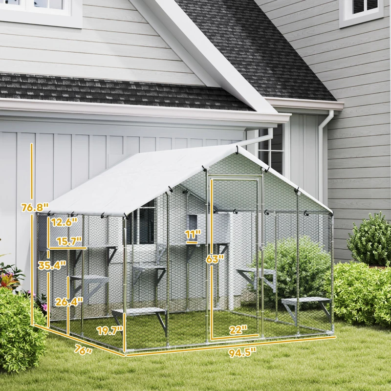 Catio Exterior para Gatos con Cubierta Impermeable, Se Envían Paquetes Múltiples, Preste Atención a las Dimensiones en los Detalles — imagen 1