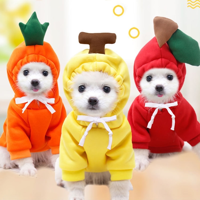 Dog Winter Warm Clothes Cute Plush Coat Hoodies for bulldog Pet Costume Jacket — image 5