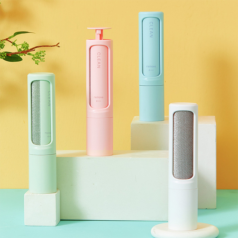 2-1 Reusable Pet Hair Remover Brush Lint Roller Portable Effective Self Cleaning Tool for Cat Dog Fur Hair Dust Removal Brush — image 1
