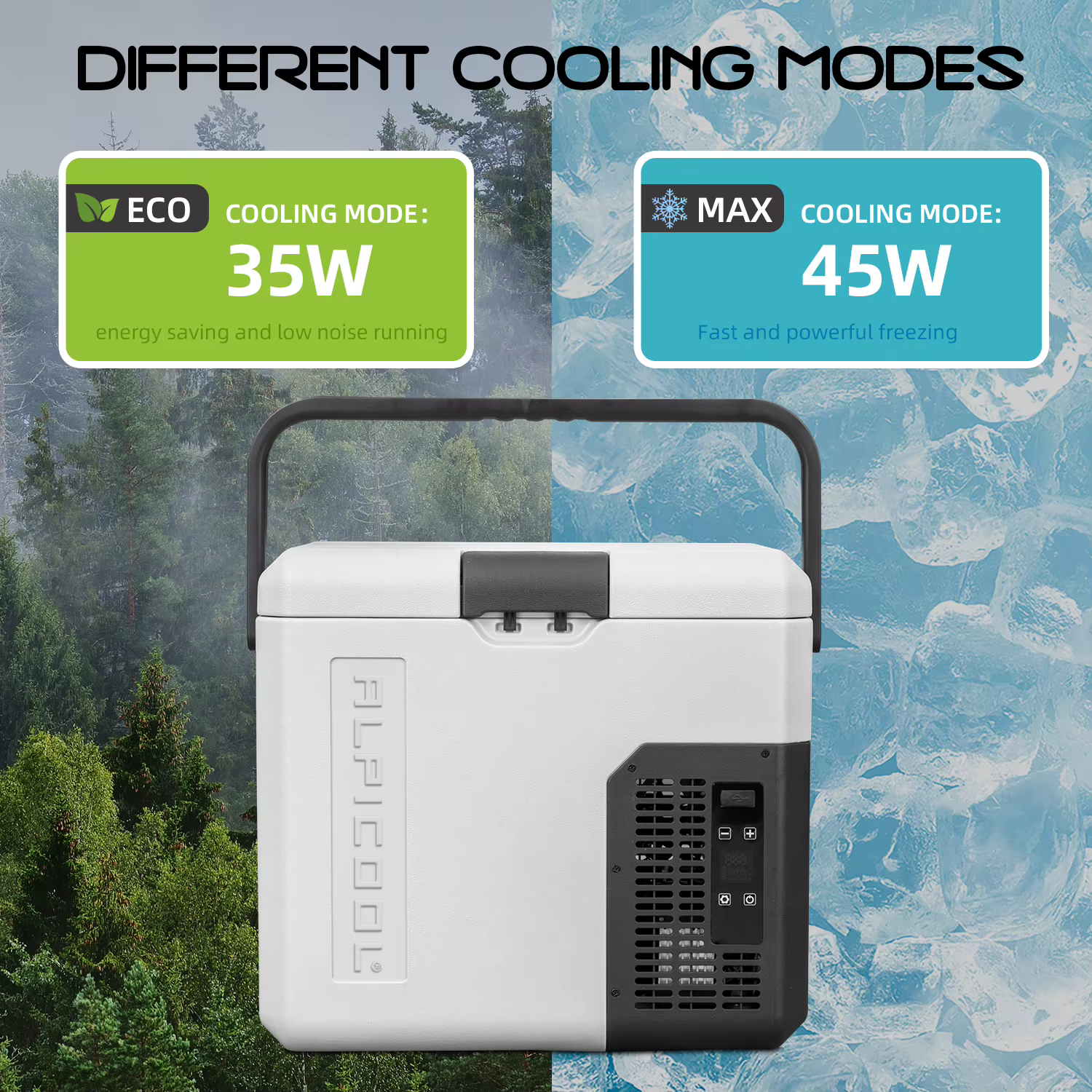 Alpicool P18 Portable Fridge 12 Volt Car Refrigerator 19 Quart Freezer for Fishing, Camping, RV, Truck, Boat-12/24V DC — image 5