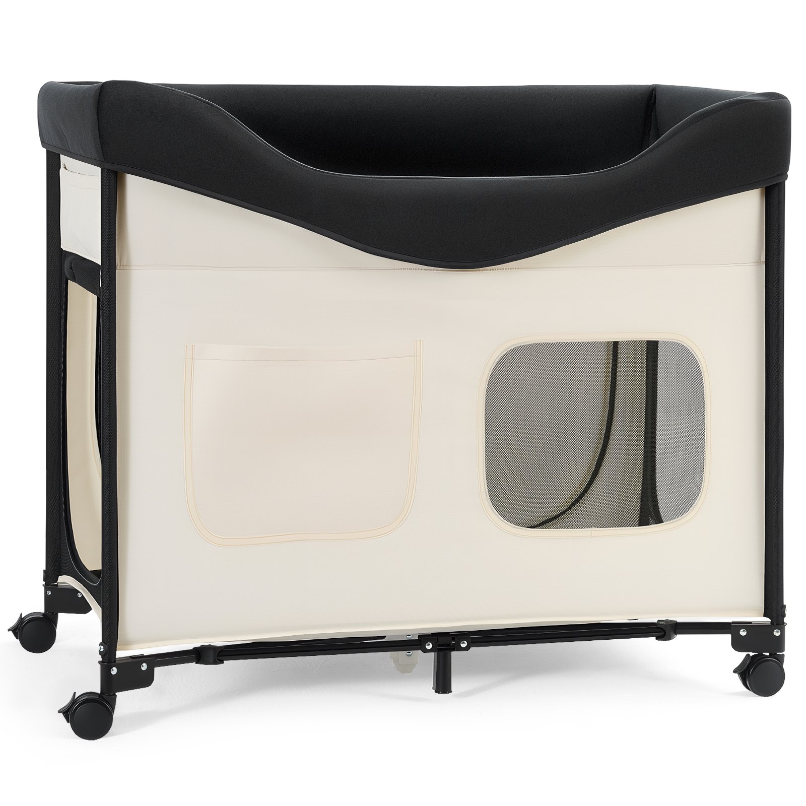 Cama de Descanso Elevada para Mascotas con Ruedas y Bolsillos Lateral — imagen 1