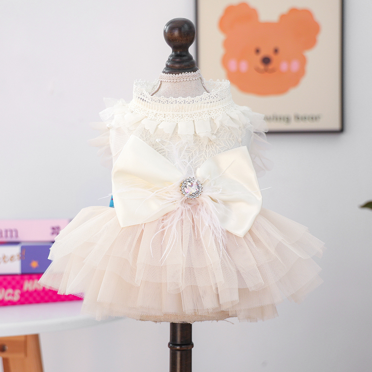 Pet Dog Cat Clothes Cute Small Dog Autumn Winter New Muse Wedding Dress Gown — image 5