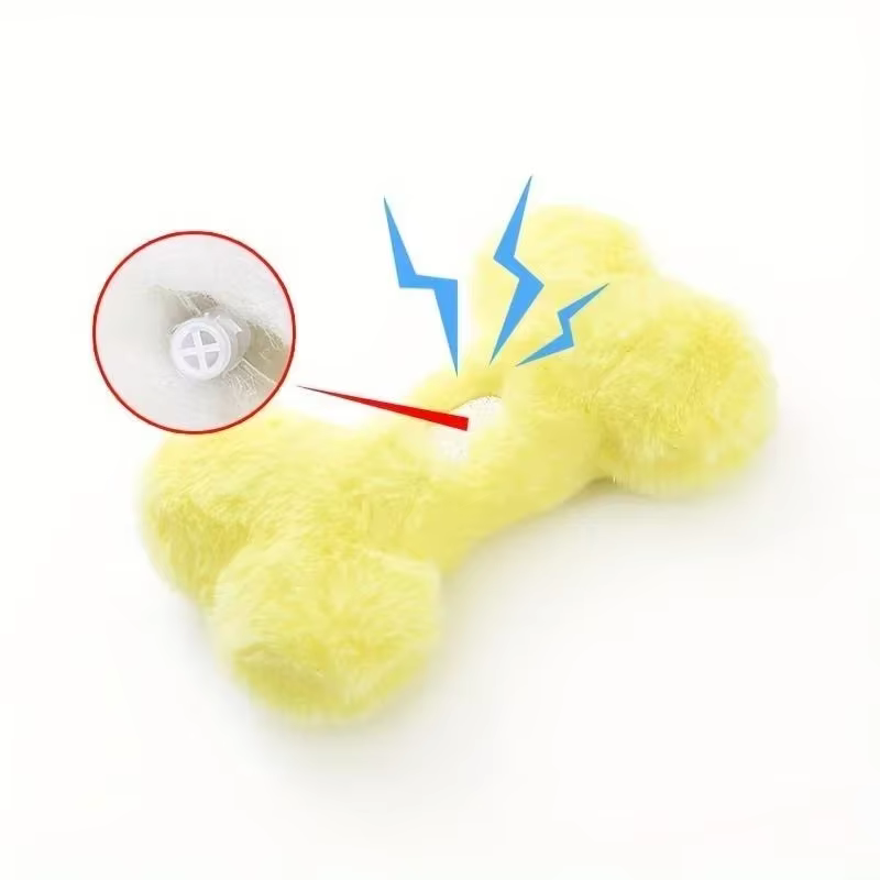 Juguetes de Perro Diseño de Hueso Plush para Mascotas Juguetes Interactivos para Perros y Gatos Suministros para Mascotas — imagen 4