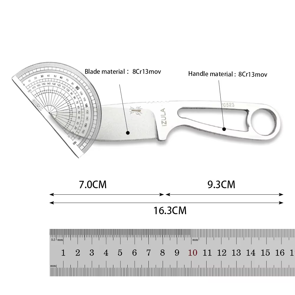 IZULA Camping Fishing Adventure Knife with Kydex Sheath High Hardness Outdoor Straight Knife Stainless Steel Pocket Daily Knives — image 3