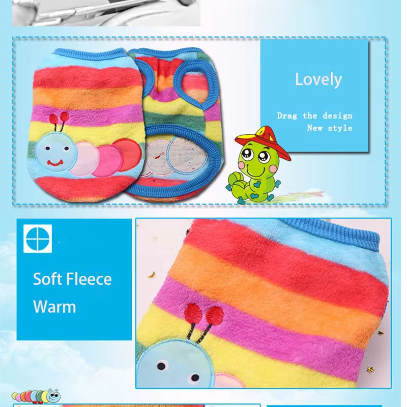 Cute Dog Clothes Winter Vest For Small Dogs Cats Warm Pets Sweater Soft Flannel Puppy Puffer Jacket Dog Accessories Supplies Xxs — image 3
