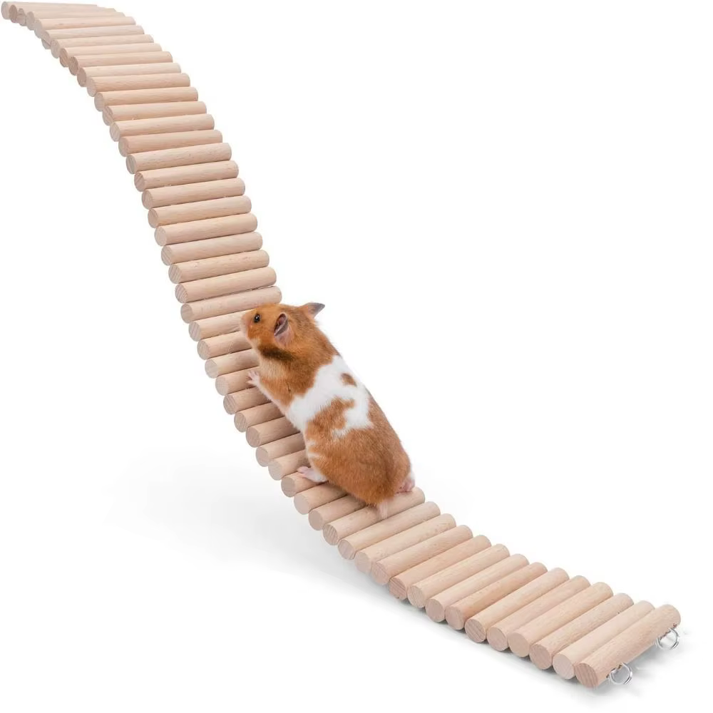 Escalera Flexible para Trepar de Hámster, de Madera, Multifuncional, Juguete para Hábitat de Hámster, Decoración de Jaula, Fácil de Instalar — imagen 4