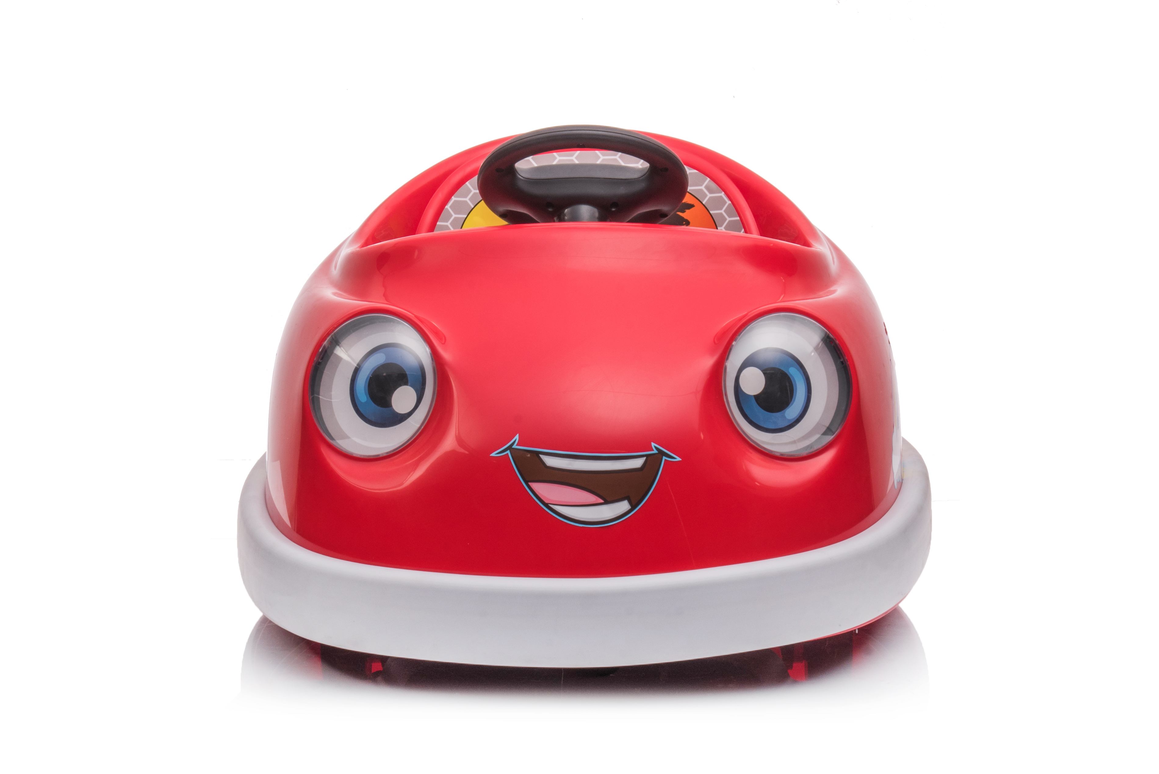 Coche de Choque para Niños, 12V Acción Doble Edad 1-6 Años Carrito Eléctrico con Palanca Comida Placa USB BT Música Modo Caballo de Roca Protección contra Colisiones Coche de Carrera para Pequeños — imagen 2
