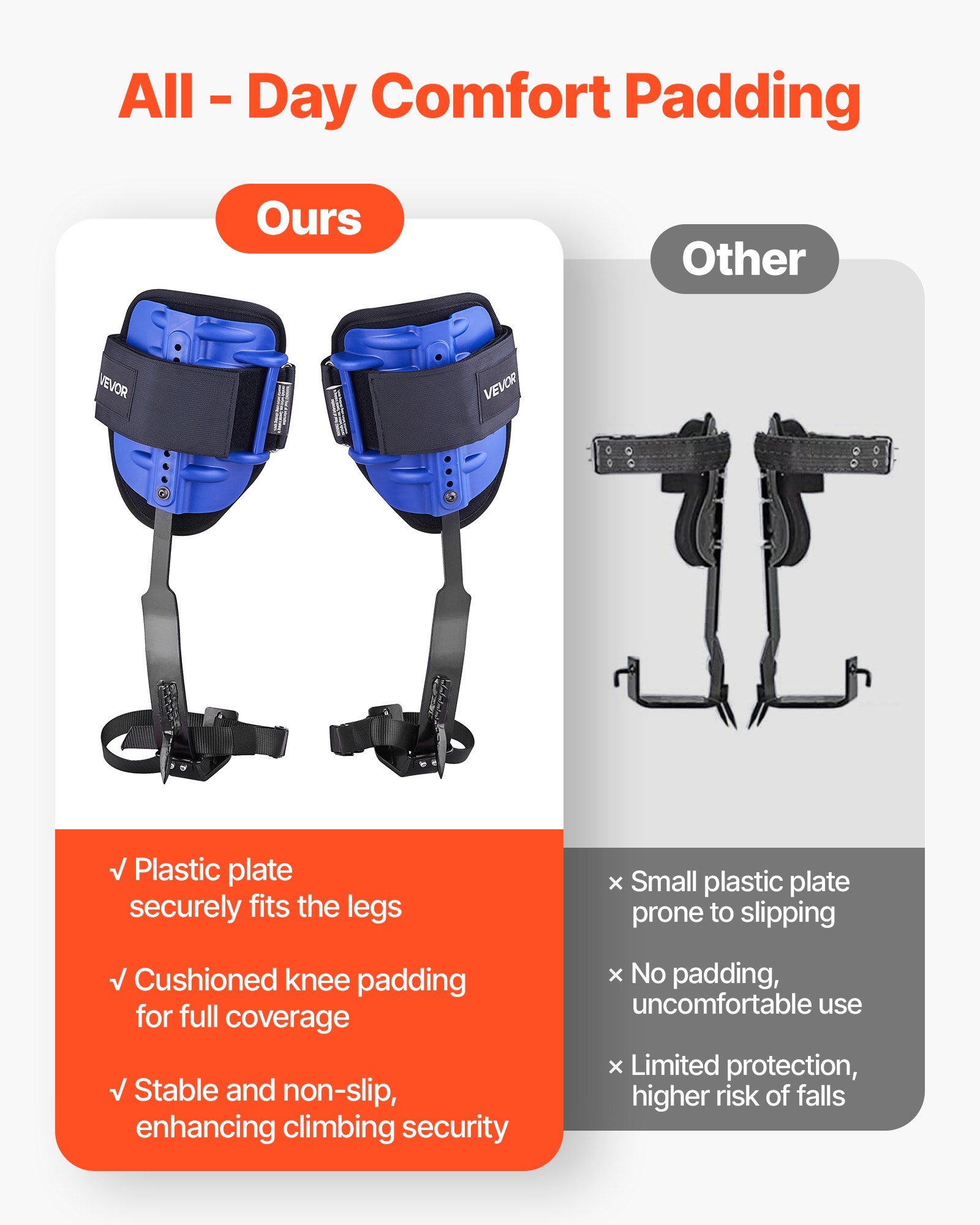 Conjunto de Espuelas para Trepar Árboles con Ajuste de Altura y Cinturón de Seguridad, Capacidad de 350 lbs, Acero Pesado para Equipamiento Arborístico de Alta Resistencia — imagen 5