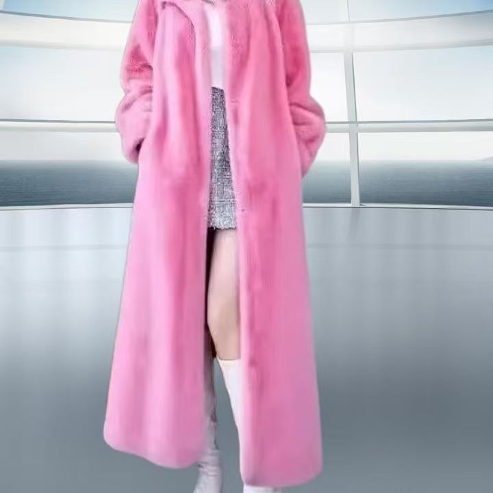 Traje de Pelo Falso de Leopardo Grueso Plus Size — imagen 17