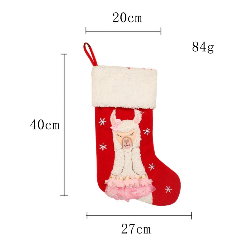 New Christmas Socks Cute Alpaca Candy Socks Christmas Decoration Children's Festival Gift Socks Gift Bags Festival Pendants — image 2