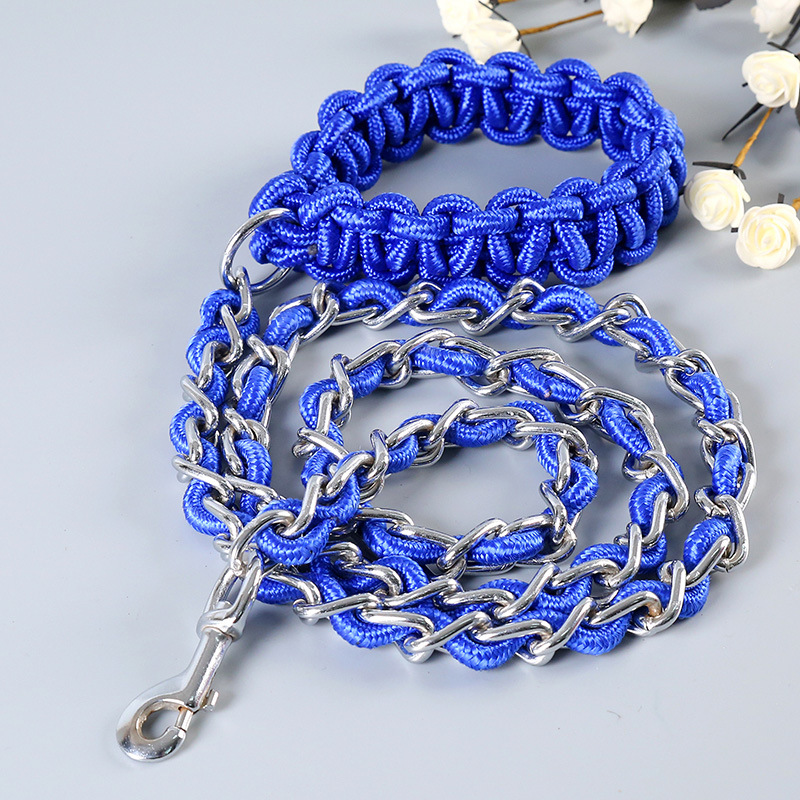 Cadena Antimordida para Perro, Correa de Tracción para Perros Grandes, Golden Retriever, Samoyedo, Husky, Cuerda de Tracción de Hierro, Accesorios para Mascotas — imagen 3