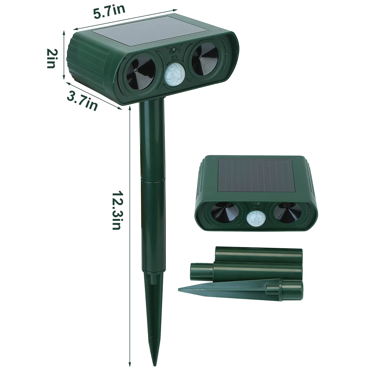 Ultrasonic Animal Repeller Solar Powered Motion Sensor Repellent IPX4 Waterproof Outdoor For Farm Garden Yard Repelling Deer Raccoon Cat Dog Rabbit Squirrel Bird — image 7