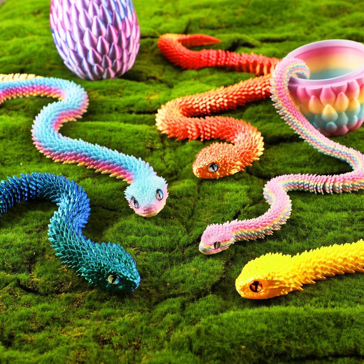 PurpleRed 30 Inch 3D Printed Snake, Executive Desk Toys — image 5