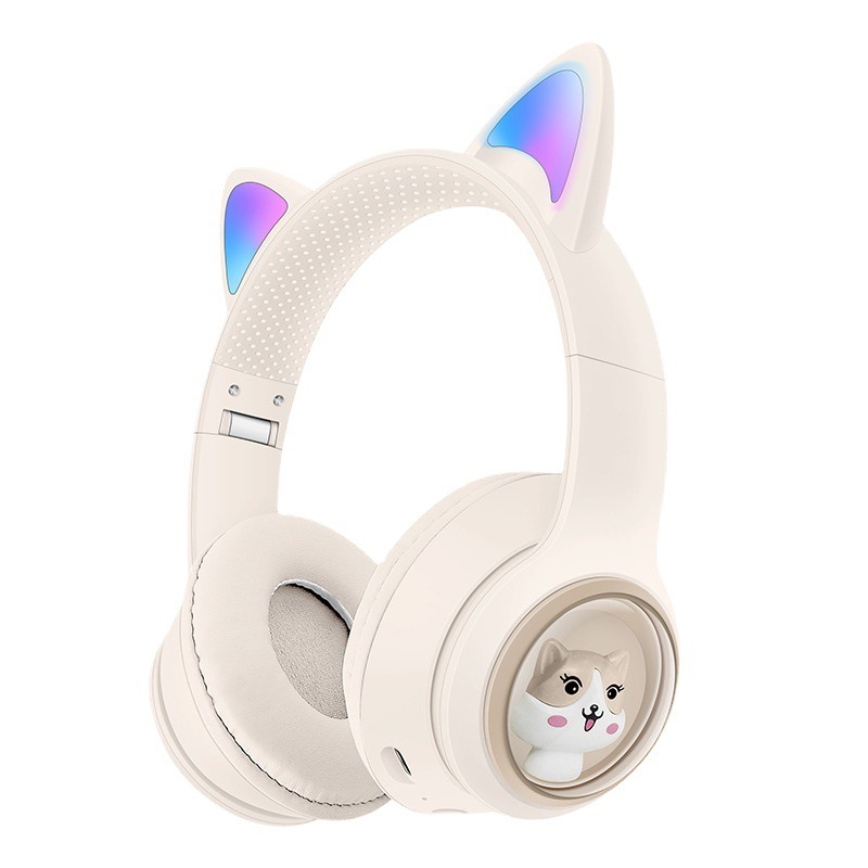 AKZ-01 Children's Cartoon Luminous Cute Pet Bluetooth Earphones Stereo Head mounted Bluetooth Earphones — image 1