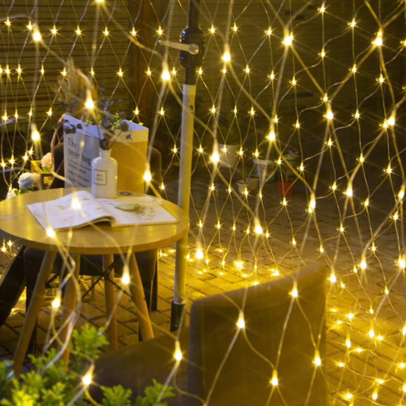 Led Low Voltage Fishing Net Lights Connected To Solar Net Lights 3 * 2 Meters Outdoor Tent Ambient Lights Full Of Stars String Lights — image 5