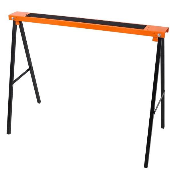 Caballetes de Corte 2 Unidades, Portátiles Plegables con Piernas Abiertas Rápidamente, Manija Práctica, Acero Pesado para Garaje, Taller, Listo para Usar, Color Naranja+Negro - No Se Apoya en Recogida Automática — imagen 3
