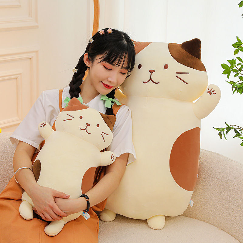 Cat Doll Girl Holding Big Doll Plush Toy Birthday Gift Girl — image 3