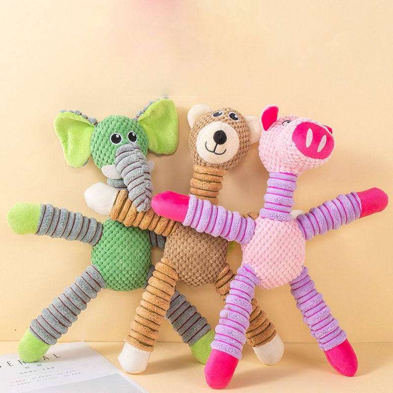 Large Letter Toy Elephant Bear Pig Animal Sound Toys for Pets — image 1