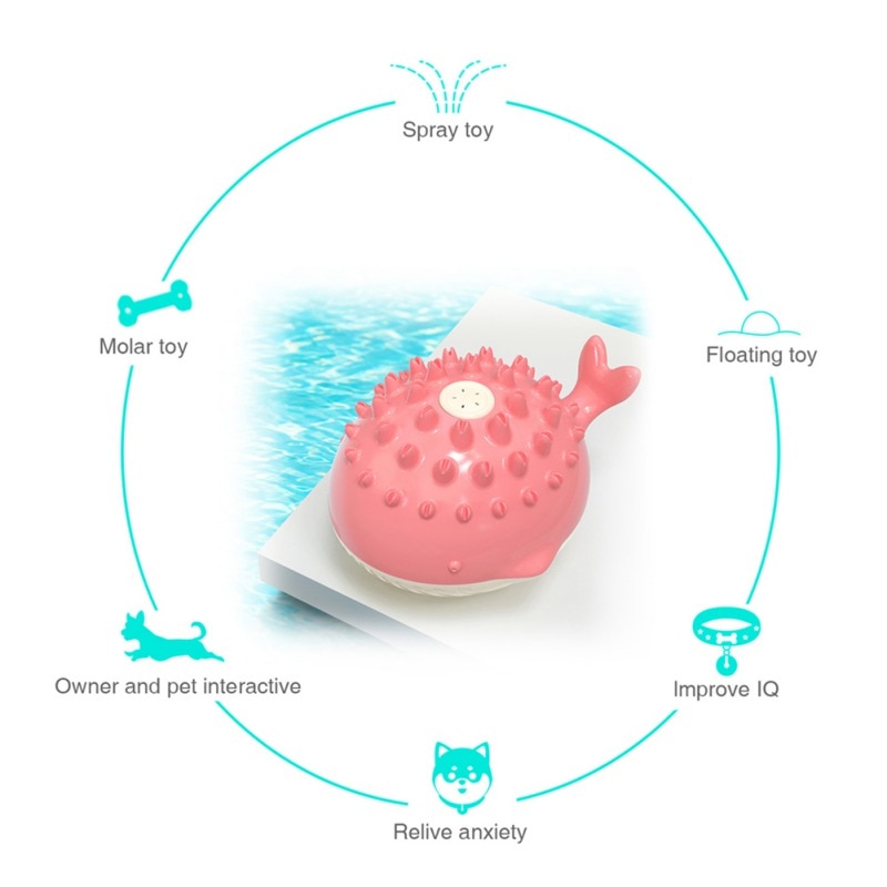 Dog Interactive Water Jet Toy Molar Teeth Cleaning Crocodile Floating Toy Pet Dog Squeaker Dog Training Toys Pets Accessories — image 4