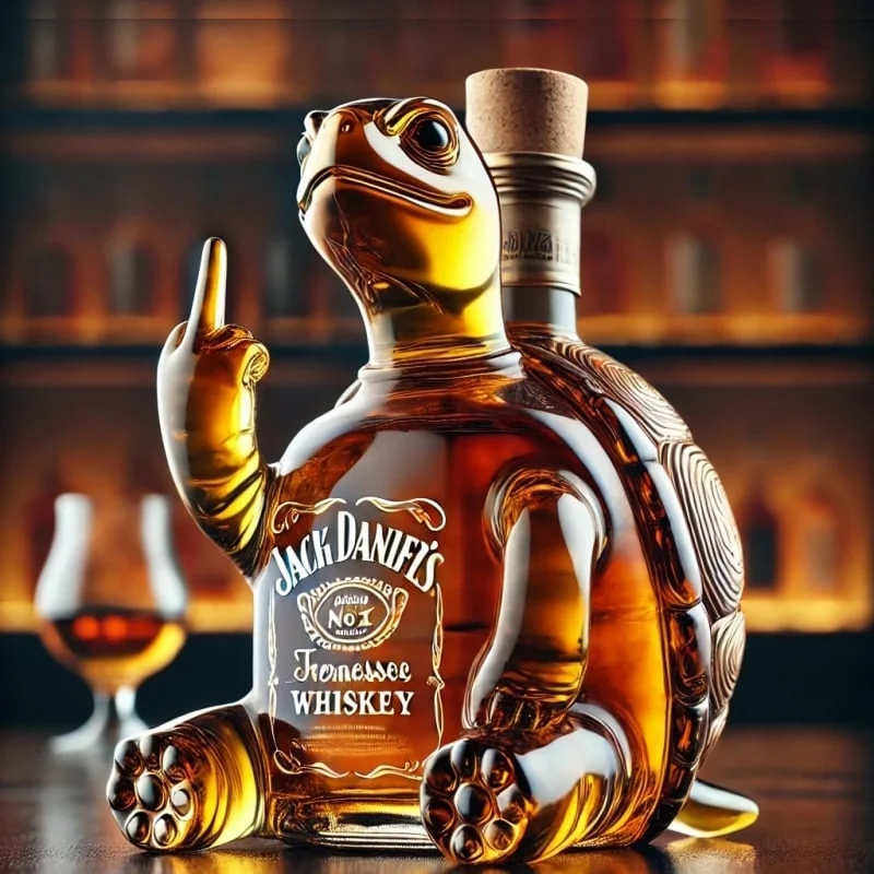 Funny Middle Finger Duck/Turtle/Dog Whisky Glass Decanter – Bar/Office/Home Decor — image 3