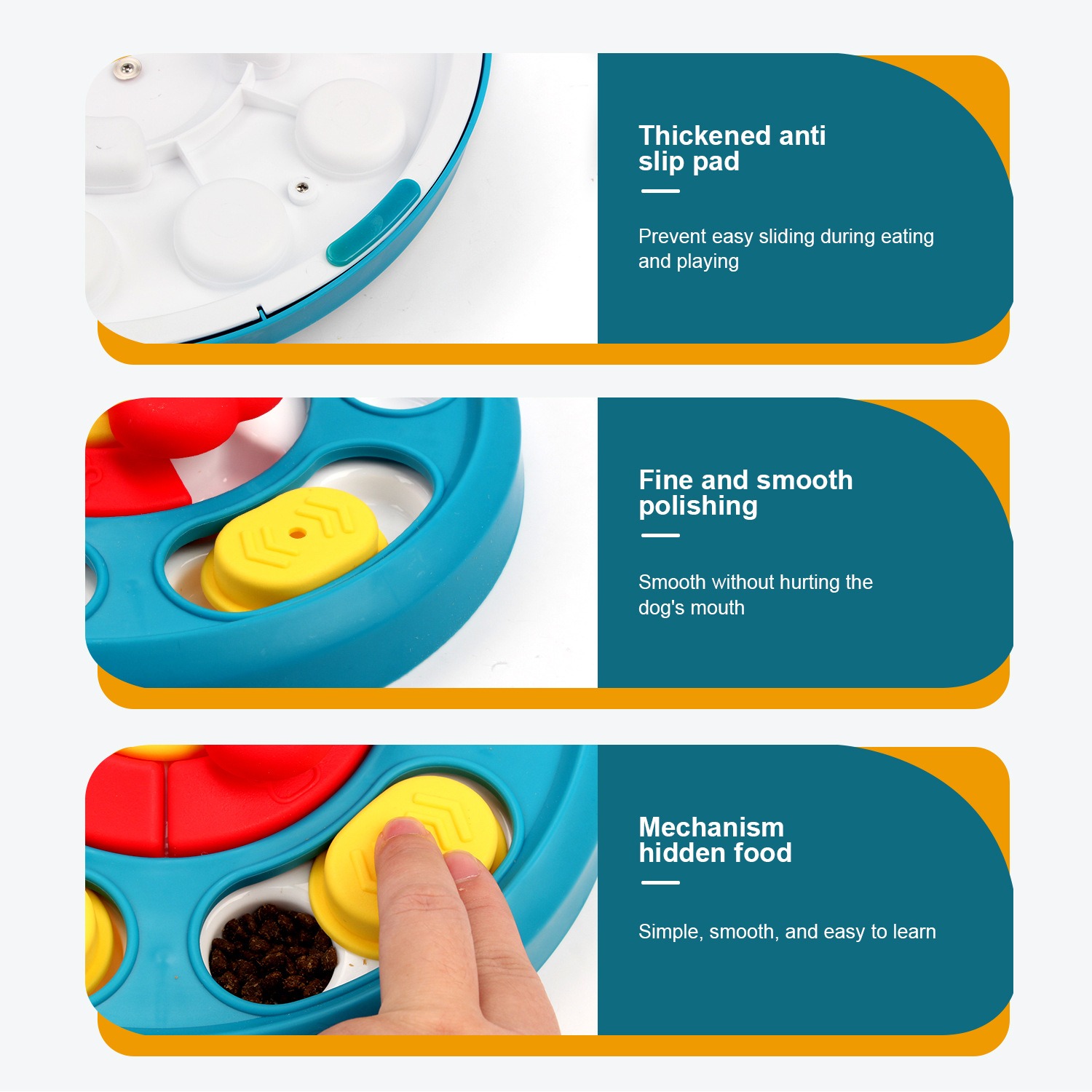 Rotating feeding toy slow food bowl dog turntable chew resistant training puzzle dog toy — image 5