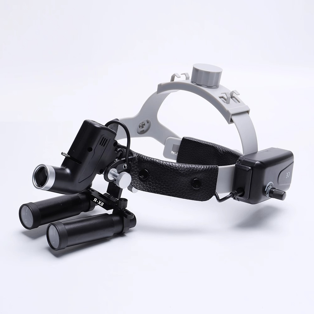 Dental Binocular Magnifier Loupe with LED Light Headband for Oral, ENT and Plastic Surgery — image 2