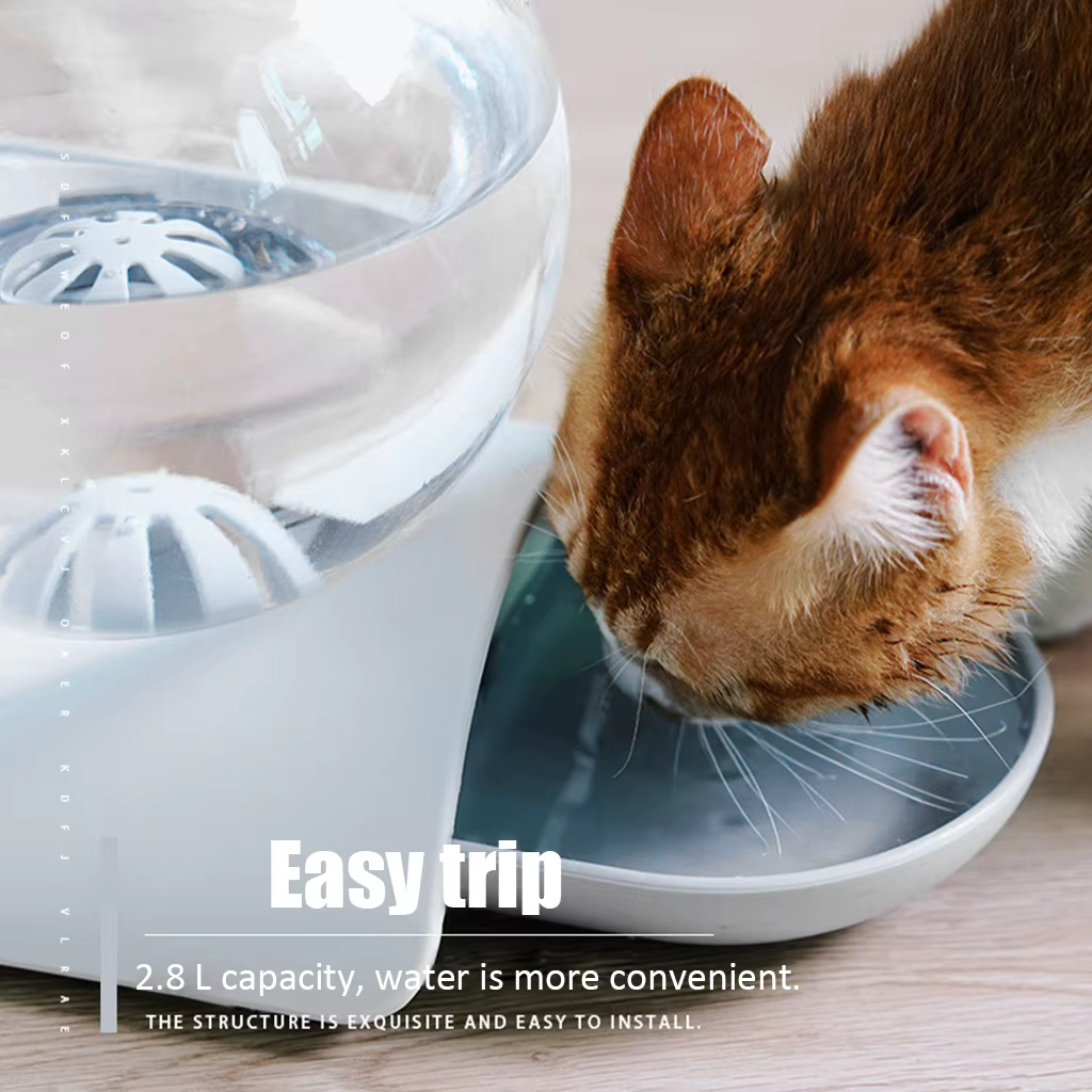 Pet Cat Bubble Automatic Water Feeder Fountain For Pets Water Dispenser Large Drinking Bowl Cat Drink No Electricity NEW — image 3