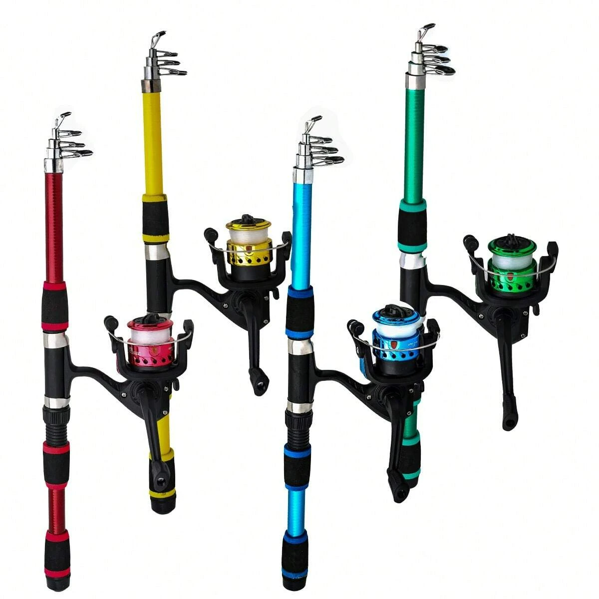 Beginner Fishing Rod Reel Combo Telescopic Spinning Fishing Pole Portable Starter Kit for Outdoor Freshwater Saltwater Fishing — image 1