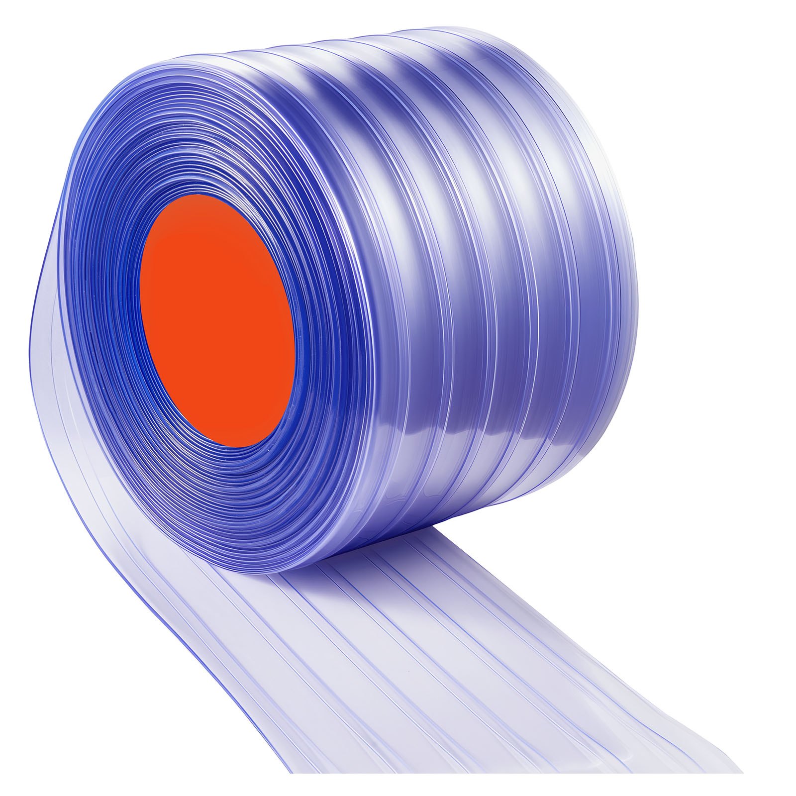 Cortina de Cinta PVC Transparente, 101 pies de largo x 12 pulgadas de ancho, Cinta Plástica Ribetizada para Puertas en Rollo, Cortina para Congelador y Refrigerador Para Entradas de Supermercados, Garajes, Almacenes y Hogares con Animales — imagen 1