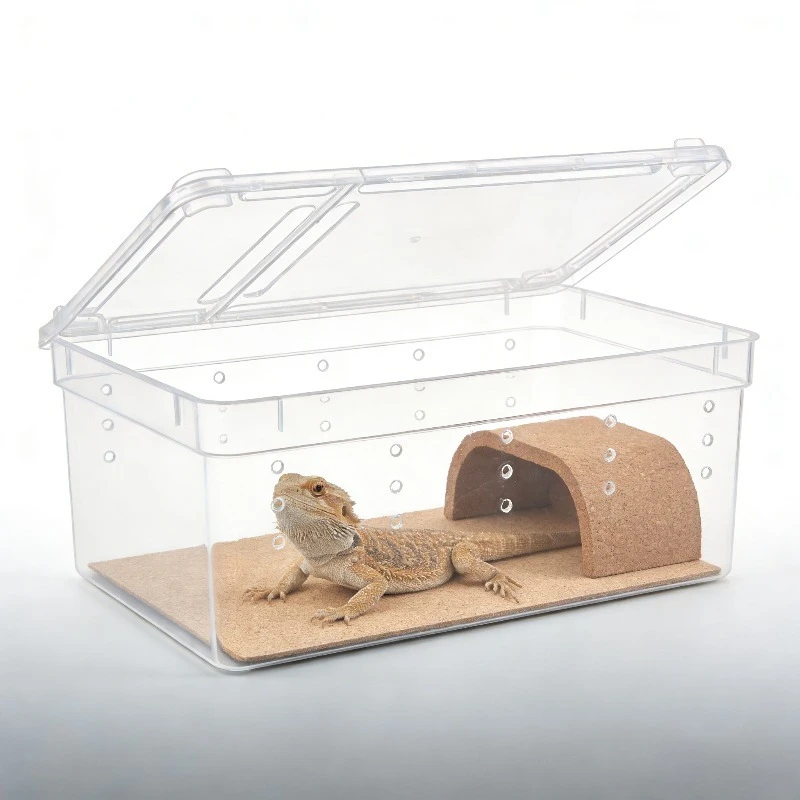 Reptile Breeding Box Terrarium Turtle Tank Silkworm Spider Horned Frog Gecko Lizard Snail Cage Portable Habitat Enclosure — image 4