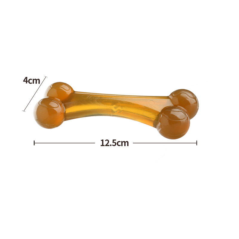 Juguetes para Perros Resistentes al Mordisco PU - Hueso Arqueado Sabor Carne de Buey para Cachorros y Perros Grandes — imagen 4