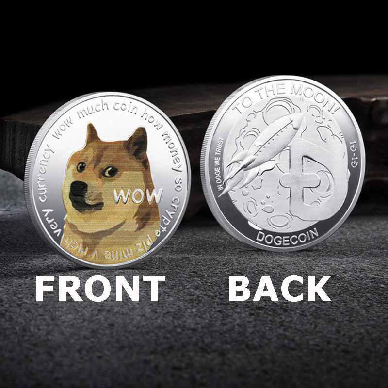 Moneda Comemorativa de Oro Galvanizado con Patrón Cómico de Perros para Coleccionistas y Regalos Dogecoin — imagen 11