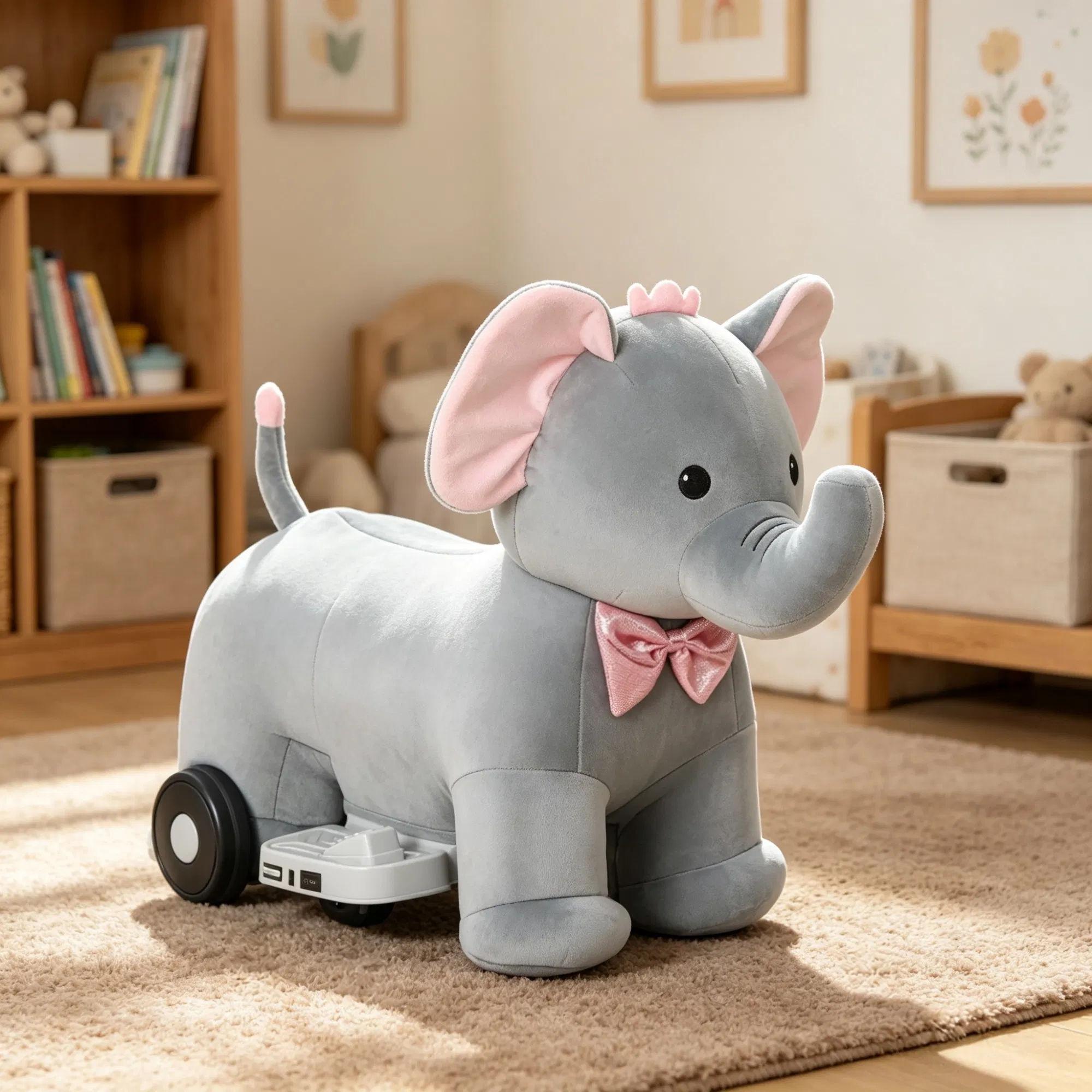 6V Electric Ride-On Horse for Kids: Music, Forward Drive, Soft Plush Body & Foot Pedal Toy for 1.5-5Years Boys Girls — image 2