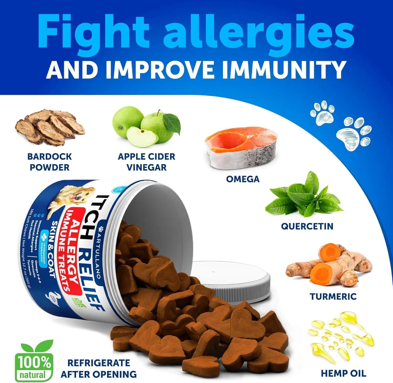 Probióticos para Perros - Apoyo a la Salud Intestinal, Piel Pruriginosa, Alergias y Inmunidad con Prebióticos — imagen 3