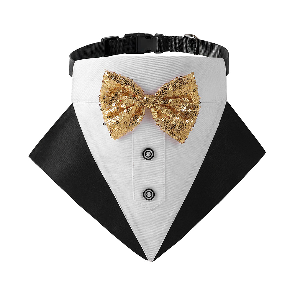 TANPOPO British style wedding suit dog bibs wedding triangle scarf pet scarf — image 15